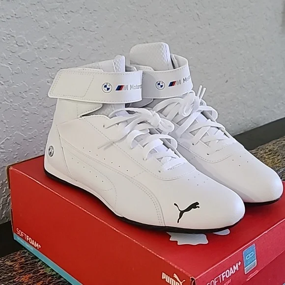 NWBT Puma MMS Neo Cat White BMW Motorsports Mids Sneakers Size: 11 - Picture 4 of 9